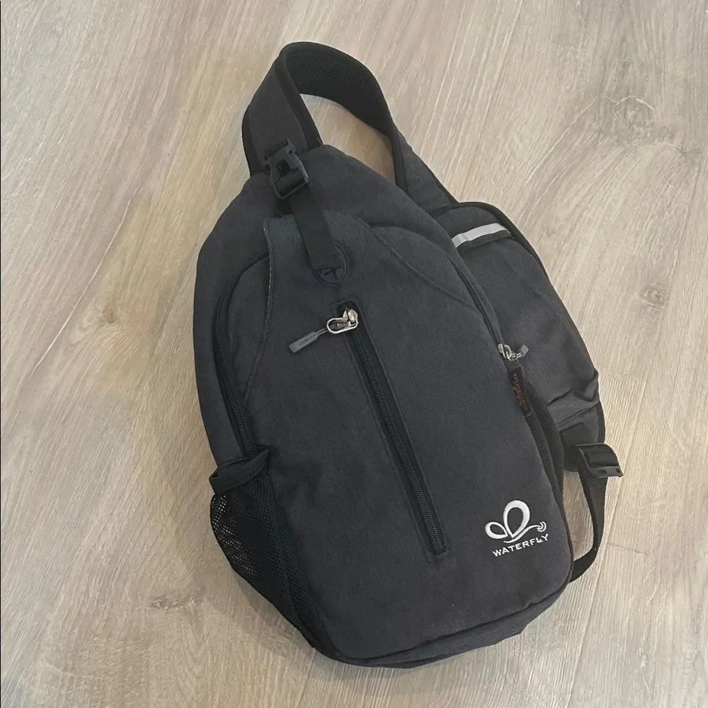WATERFLY Crossbody Sling Backpack Travel Hiking Chest Bag Daypack